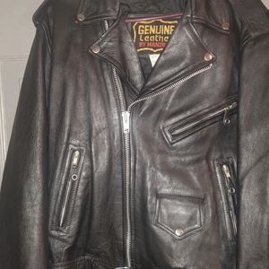 Genuine Leather Biker Jacket By Manzoor.